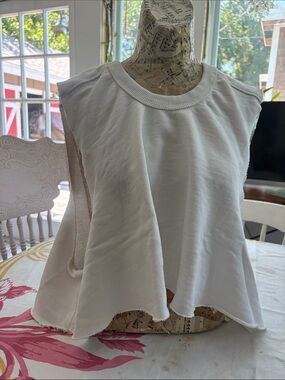 Free People White Swing Tank Top - Sleeveless Layering Tee